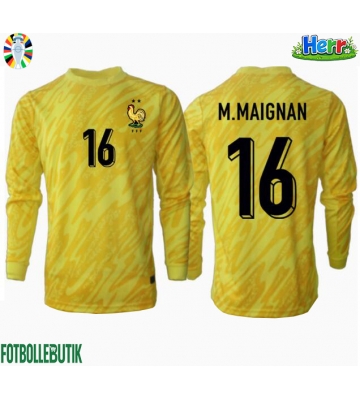 Frankrike Mike Maignan #16 Målvakt Hemmatröja EM 2024 Långärmad